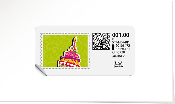 B-Post-Briefmarke 603/5 lime tonic