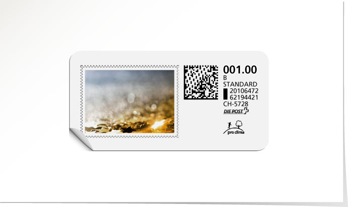 B-Post-Briefmarke 614 nachtblau