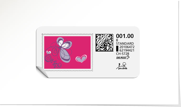 B-Post-Briefmarke 629 cosmo pink