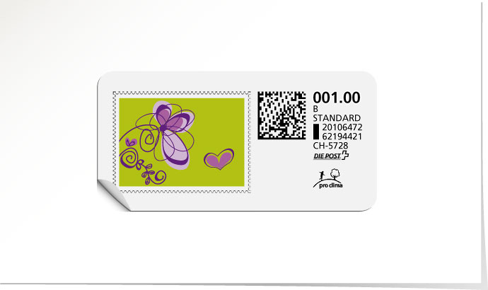 B-Post-Briefmarke 629 lime tonic