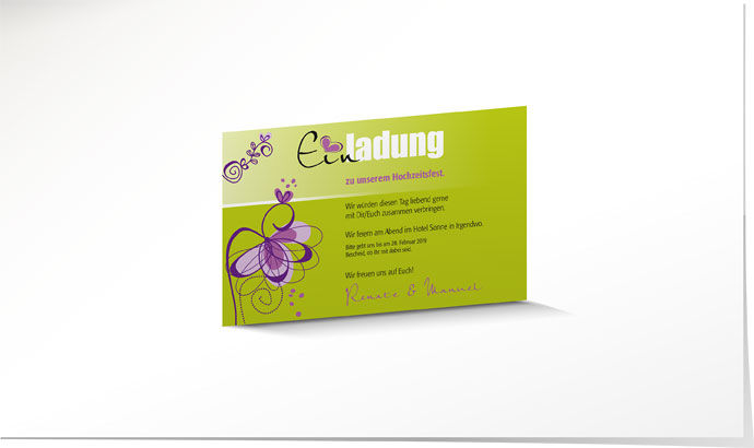 Einlagekarte 629 Einlagekarte Hochzeit