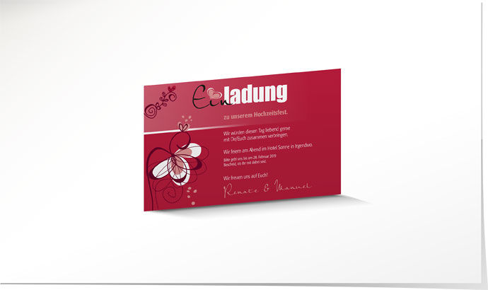 Einlagekarte 629 Einlagekarte Hochzeit
