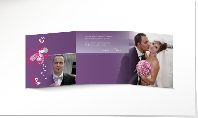 Dankeskarte Hochzeit 629 Dankeskarte Hochzeit