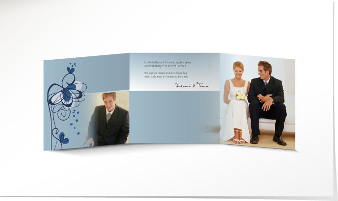Dankeskarte Hochzeit 629 Dankeskarte Hochzeit