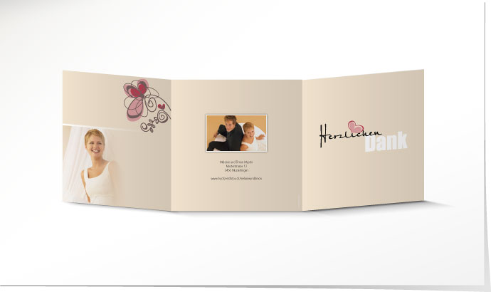 Dankeskarte Hochzeit 629 Dankeskarte Hochzeit