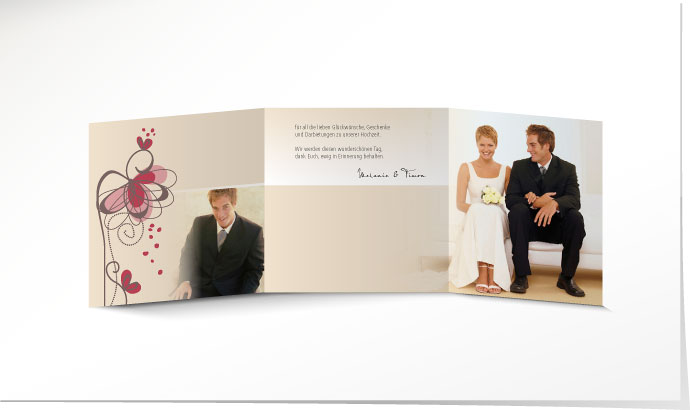 Dankeskarte Hochzeit 629 Dankeskarte Hochzeit