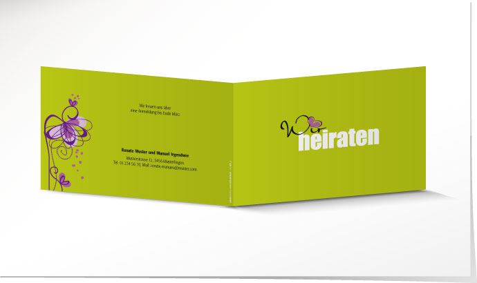 Hochzeitseinladung 629 Hochzeitskarte