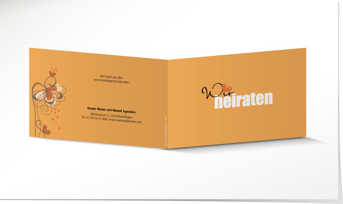 Hochzeitseinladung 629 Hochzeitskarte