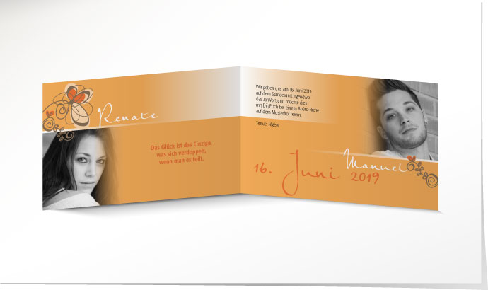 Hochzeitseinladung 629 Hochzeitskarte