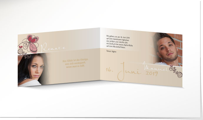 Hochzeitseinladung 629 Hochzeitskarte