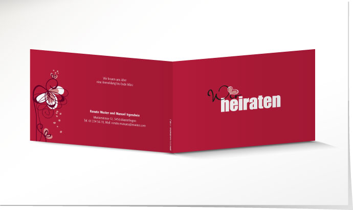 Hochzeitseinladung 629 Hochzeitskarte