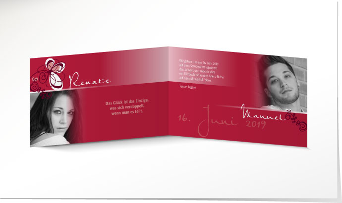 Hochzeitseinladung 629 Hochzeitskarte