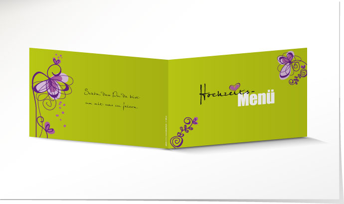 Menükarte Hochzeit 629 Menükarte Hochzeit