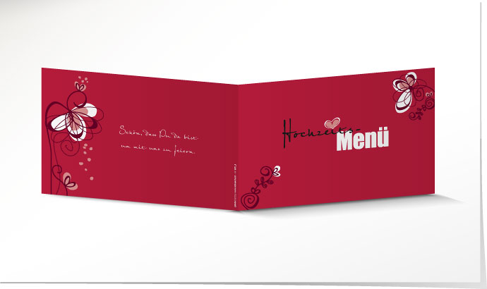 Menükarte Hochzeit 629 Menükarte Hochzeit