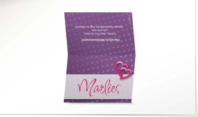 Tischkarte Hochzeit 632 Tischkarte