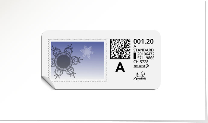 A-Post-Briefmarke 633 infra violet