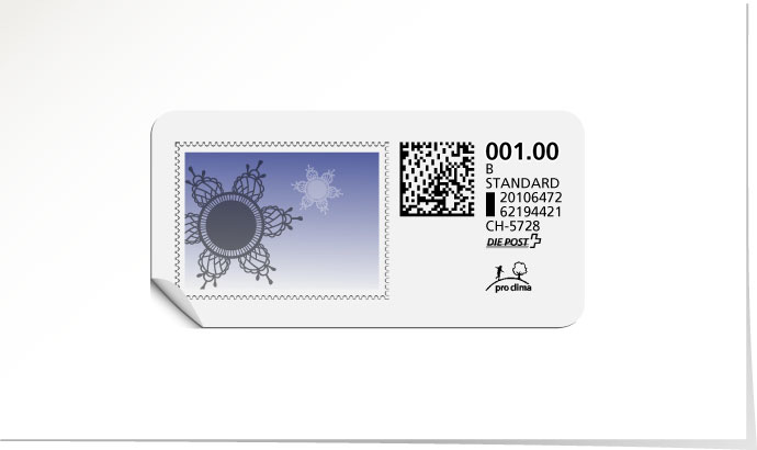 B-Post-Briefmarke 633 infra violet