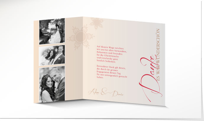 Dankeskarte Hochzeit 633 Dankeskarte Hochzeit