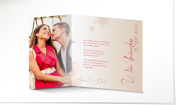 Hochzeitseinladung 633 Hochzeitskarte