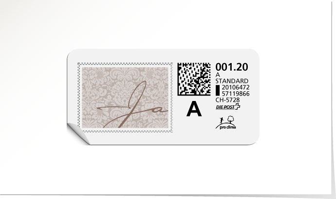 A-Post-Briefmarke 634 urban grey