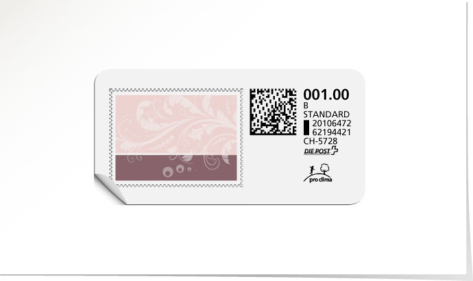 B-Post-Briefmarke 635 rosa