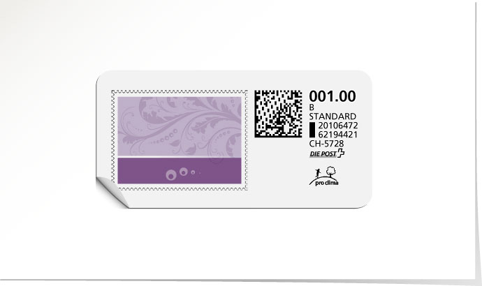 B-Post-Briefmarke 635 violet