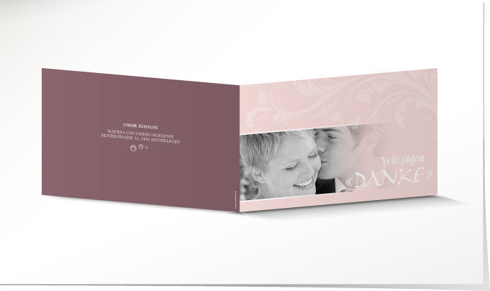 Dankeskarte Hochzeit 635 Dankeskarte Hochzeit