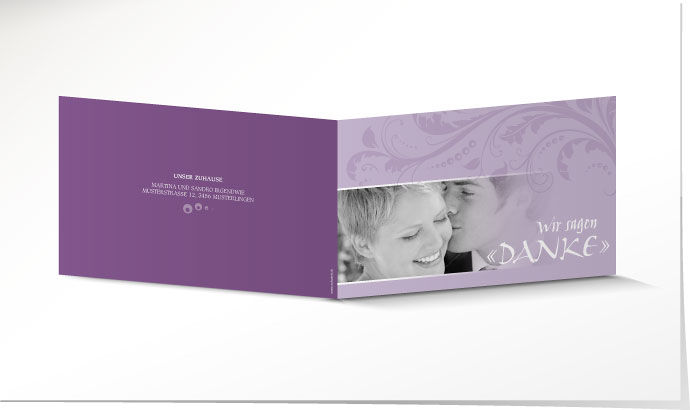 Dankeskarte Hochzeit 635 Dankeskarte Hochzeit