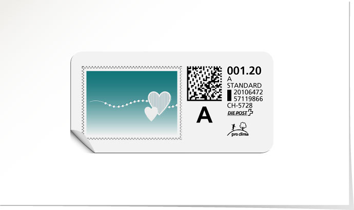A-Post-Briefmarke 636 riviera blue