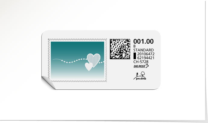 B-Post-Briefmarke 636 riviera blue