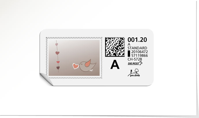 A-Post-Briefmarke 637 urban grey