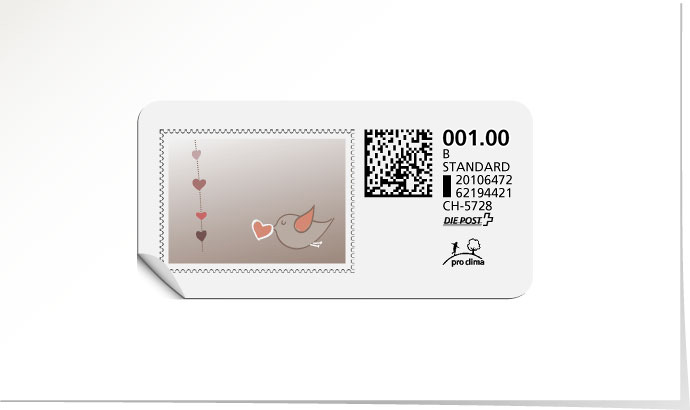 B-Post-Briefmarke 637 urban grey