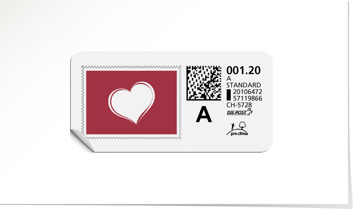 A-Post-Briefmarke 638 ultra red