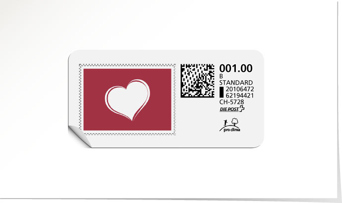 B-Post-Briefmarke 638 ultra red
