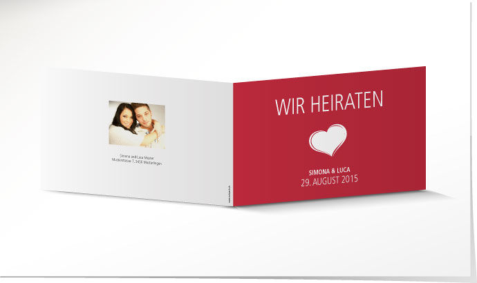 Hochzeitseinladung 638 Hochzeitskarte