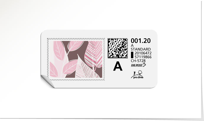 A-Post-Briefmarke 639 bordeaux