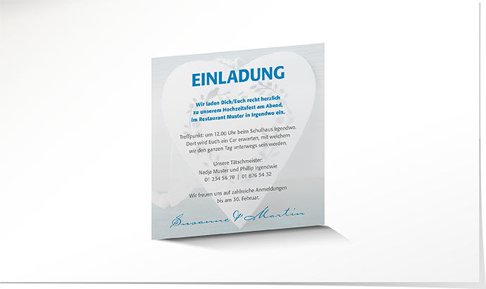 Einlagekarte 640 Einlagekarte Hochzeit