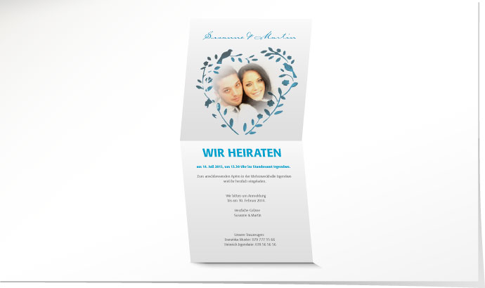 Hochzeitseinladung 640 Hochzeitskarte