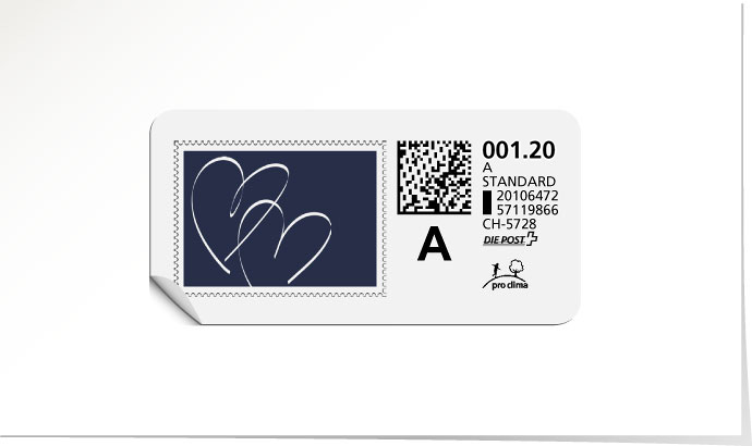 A-Post-Briefmarke 641 navy