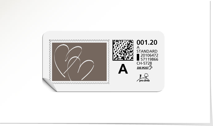 A-Post-Briefmarke 641 urban grey