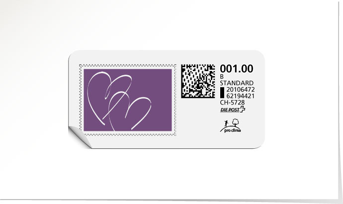 B-Post-Briefmarke 641 violet