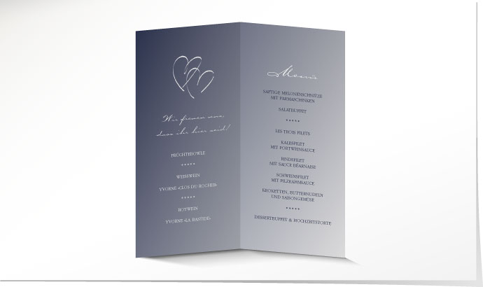Menükarte Hochzeit 641 Menükarte Hochzeit