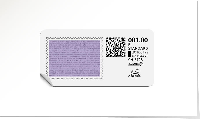 B-Post-Briefmarke 642 lavendel
