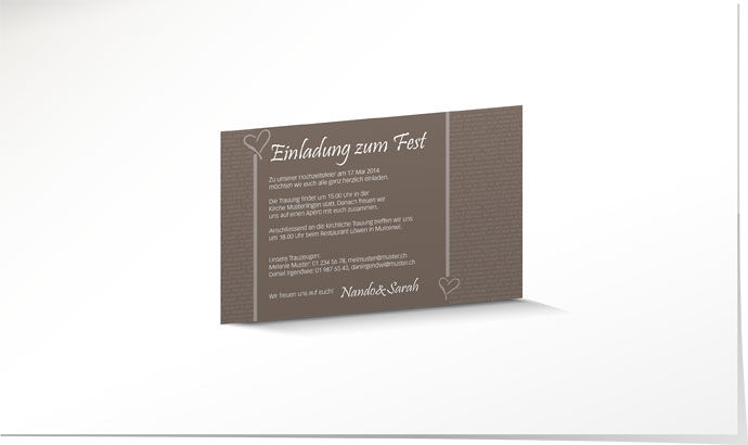 Einlagekarte 642 Einlagekarte Hochzeit