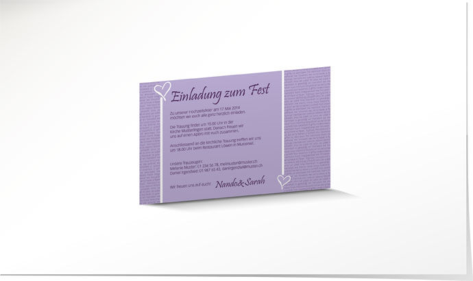 Einlagekarte 642 Einlagekarte Hochzeit