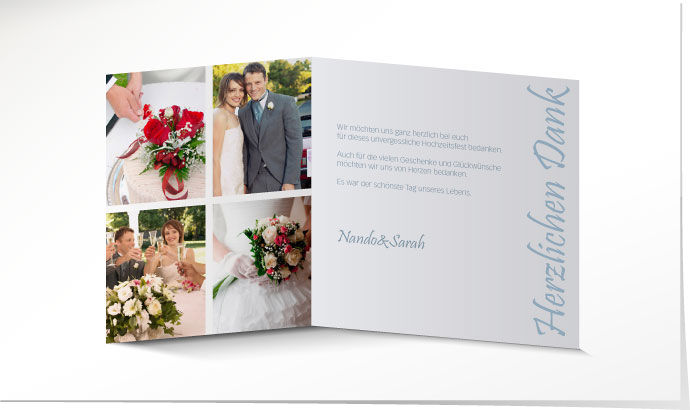 Dankeskarte Hochzeit 642 Dankeskarte Hochzeit
