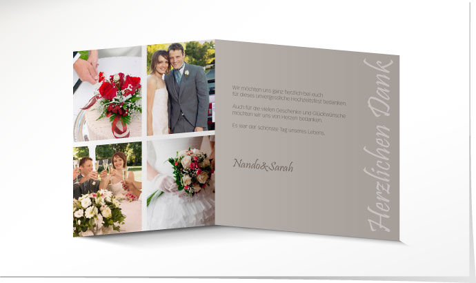 Dankeskarte Hochzeit 642 Dankeskarte Hochzeit