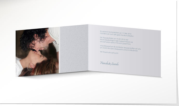 Hochzeitseinladung 642 Hochzeitskarte