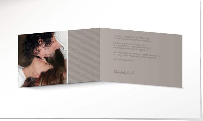 Hochzeitseinladung 642 Hochzeitskarte