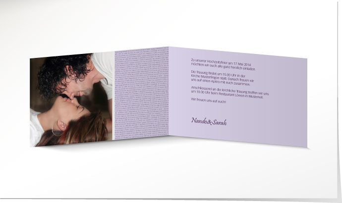 Hochzeitseinladung 642 Hochzeitskarte